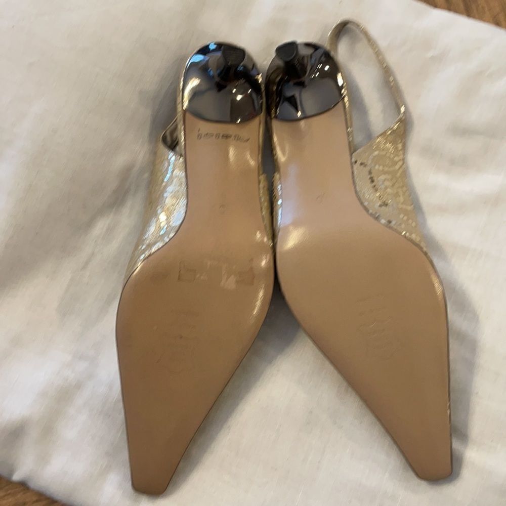 PETER KAISER GOLD MIRO SHOES. NEW - Picture 5 of 10